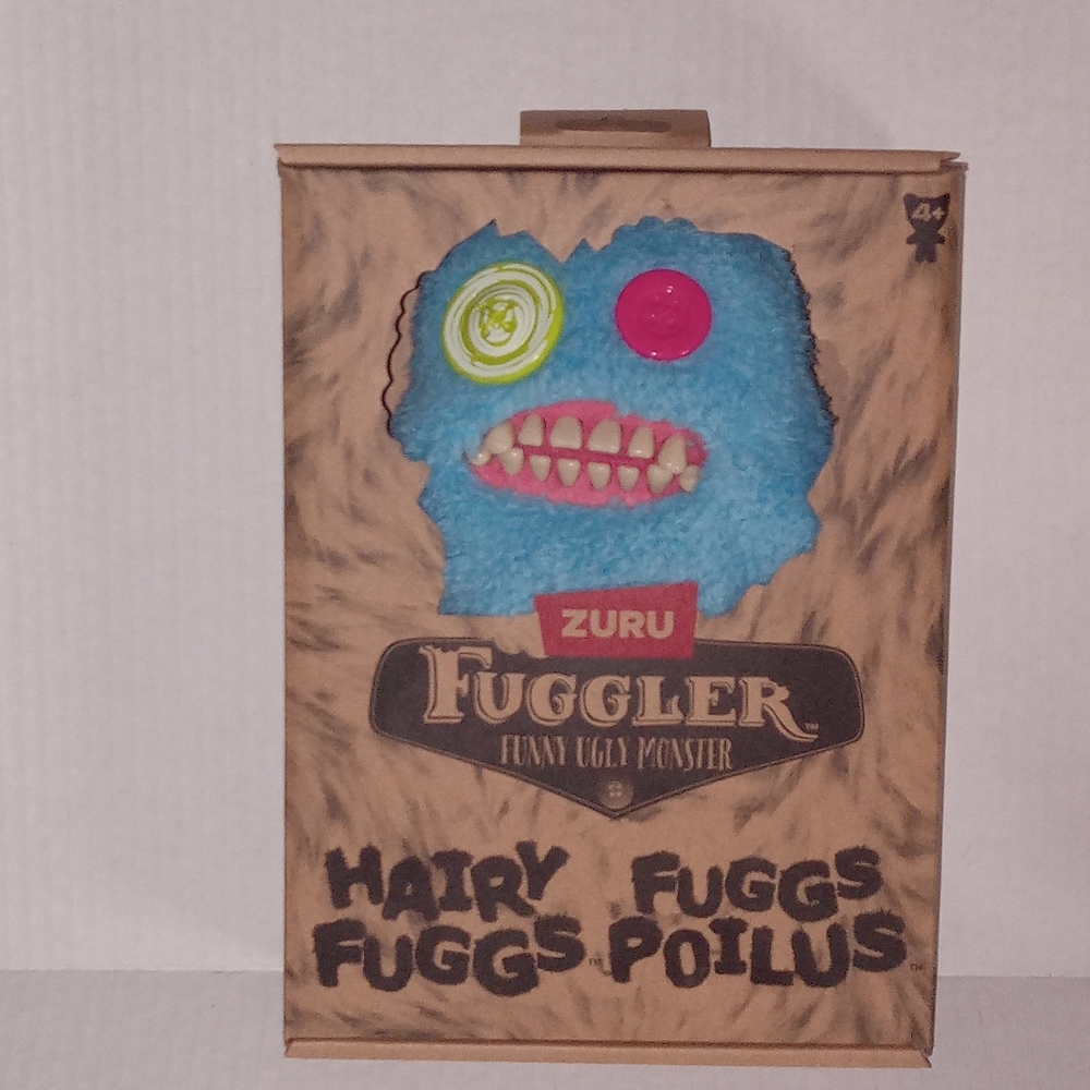 Zuru Fuggler Hairy Fuggs Sasquoosh Blue Funny Ugly Monster Plush